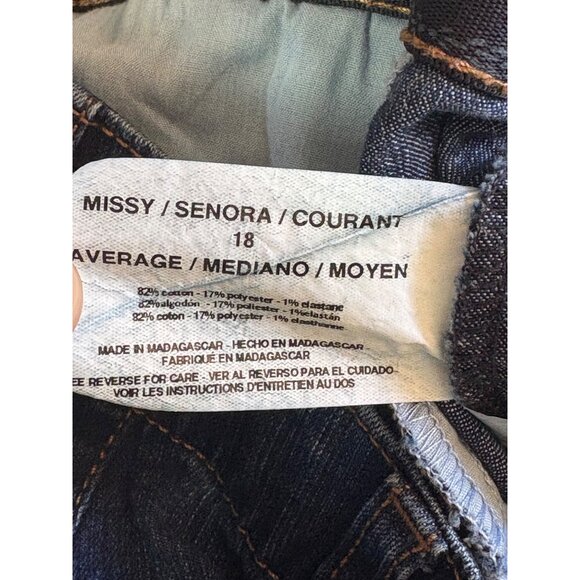 GLORIA VANDERBILT RHEA CAPRI JEANS STRETCH COMFORT WAIST WOMENS PLUS SIZE 18 - Picture 7 of 9